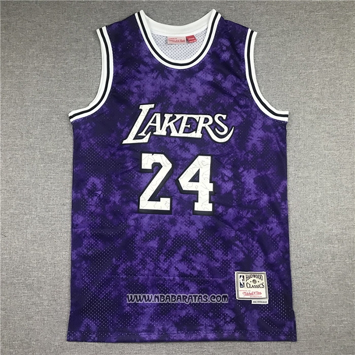 Camiseta Los Angeles Laker Kobe Bryant #24 Galaxy Violeta